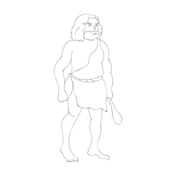 Нарисовать первобытного человека
