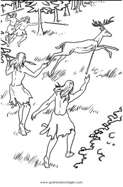 Занятия первобытных людей раскраски