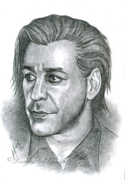 Тилль Линдеманн портрет карандашом