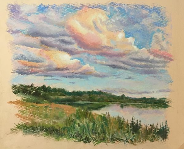 Пейзаж для рисования пастелью