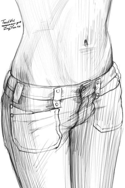 Рисунки карандашом для срисовки тело