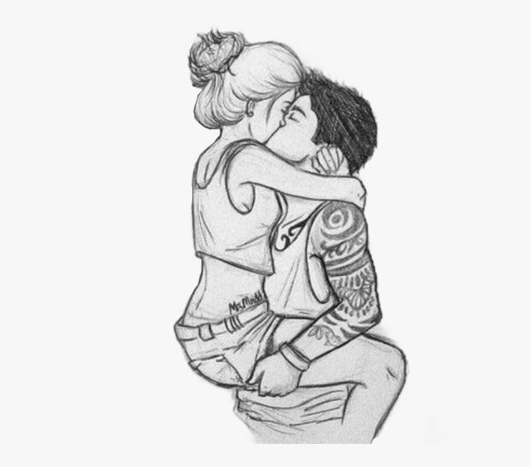 Раскраска парень и девушка