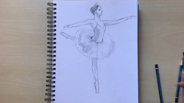 Красивая балерина рисунок