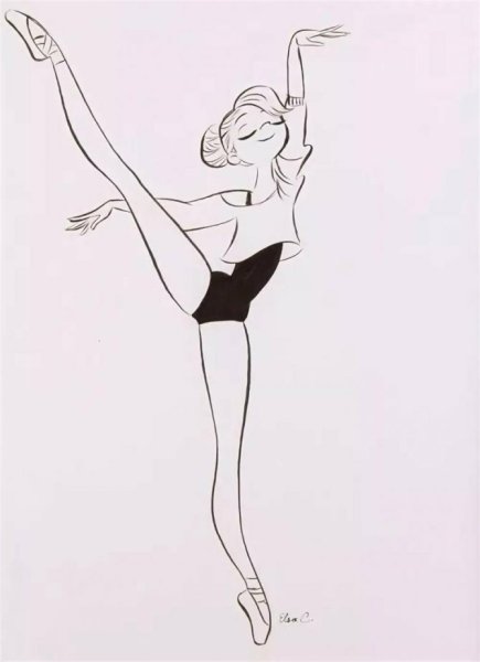 Рисунок балерины для срисовки