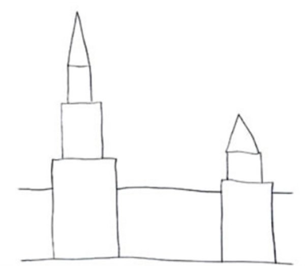 Спасская башня Кремля поэтапное рисование