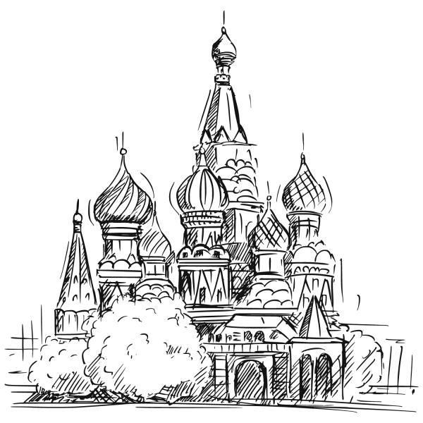 Храм Василия Блаженного скетч
