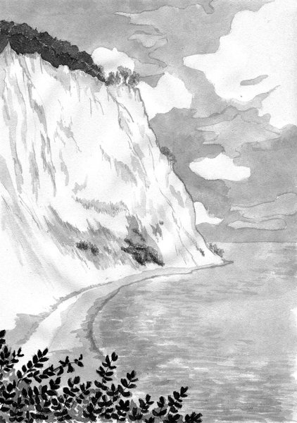 Скалы карандашом