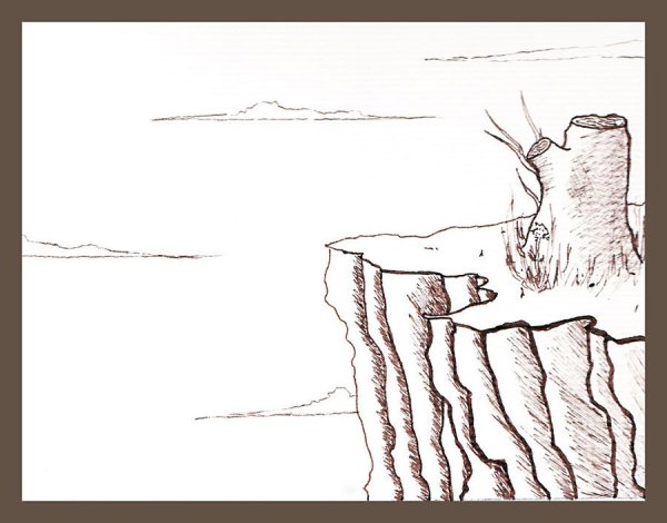 Скалы карандашом