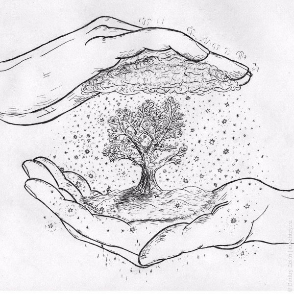 Рисунки для срисовки природа