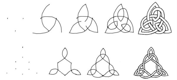 Кельтский узел схема рисования