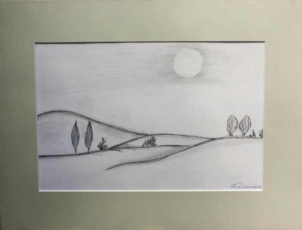 Пейзаж карандашом