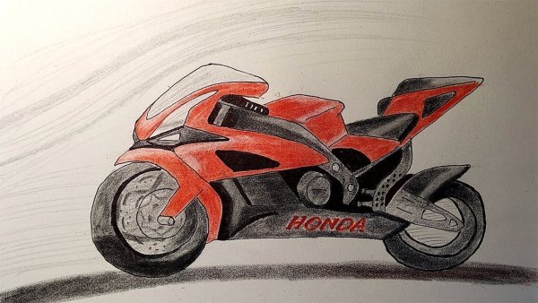 Нарисовать мотоцикл