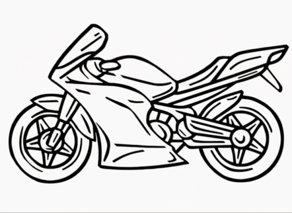 Нарисовать мотоцикл