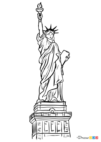 Статуя свободы набросок