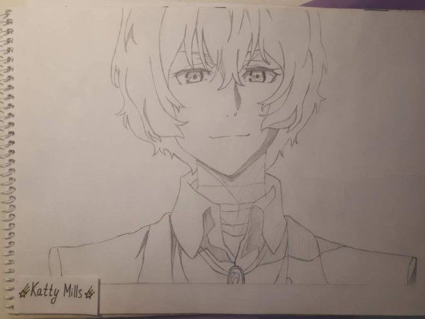 Аниме раскраска Дадзай Осаму