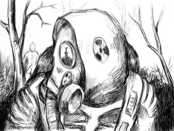 Сталкер арты карандашом