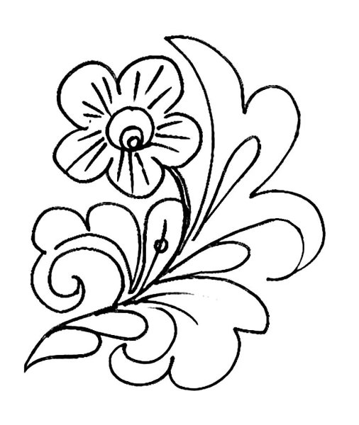 Хохлома трафарет