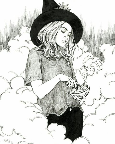 Раскраски аниме ведьмы