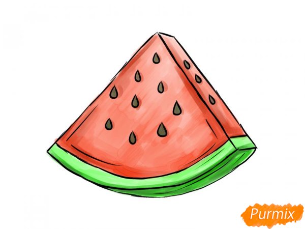 Объёмный Арбуз рисунок