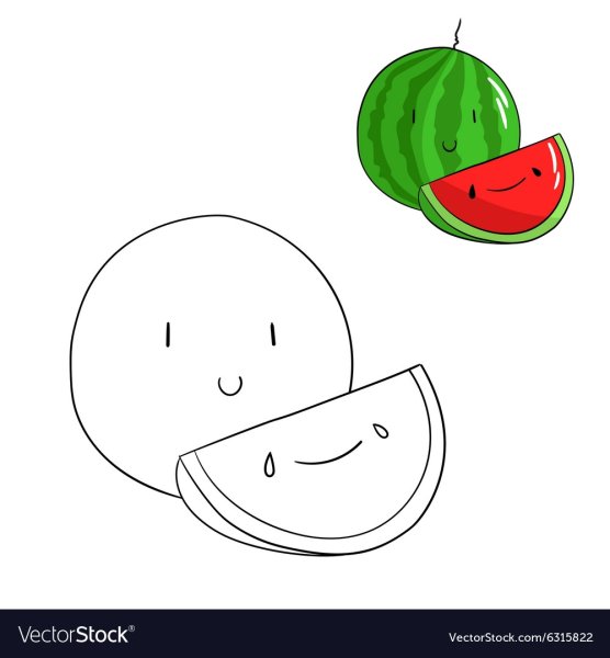 Рисование Арбуз старшая группа