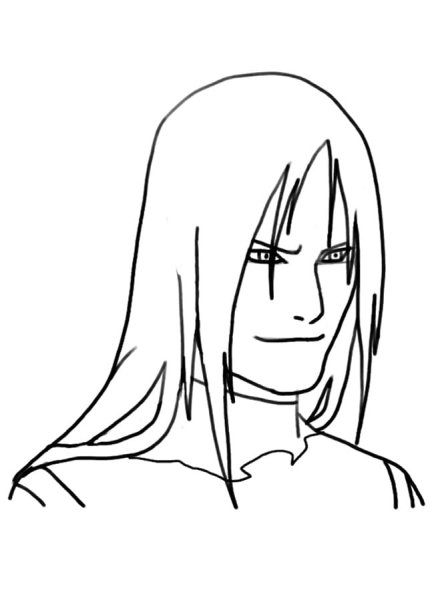 Аниме для срисовки Наруто Орочимару