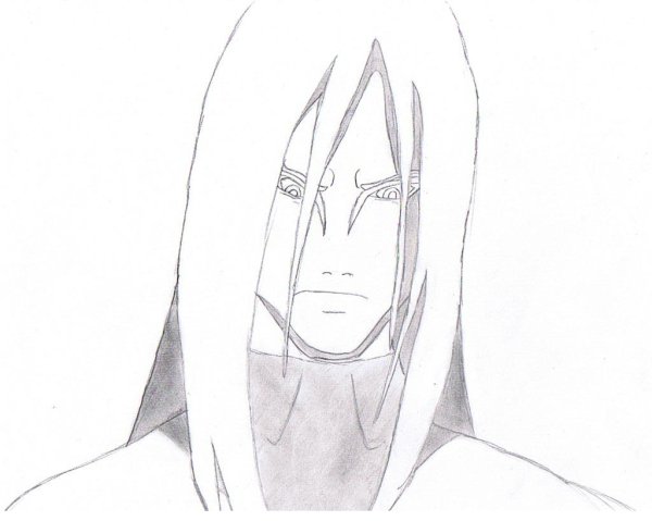 Раскраска аниме Наруто Орочимару