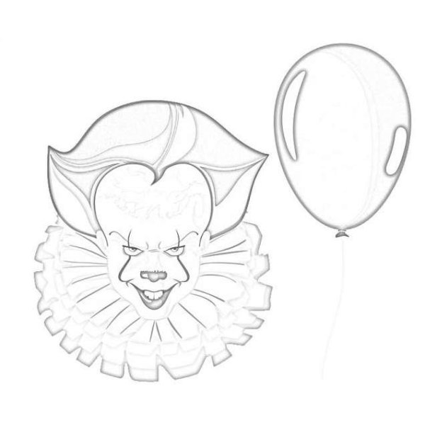 Рисунки для срисовки клоуны