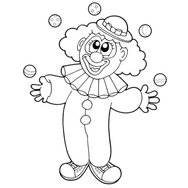 Рисунок клоуна для детей карандашом