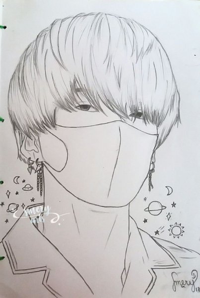 БТС карандашом аниме