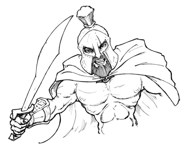 Шлем воина сбоку