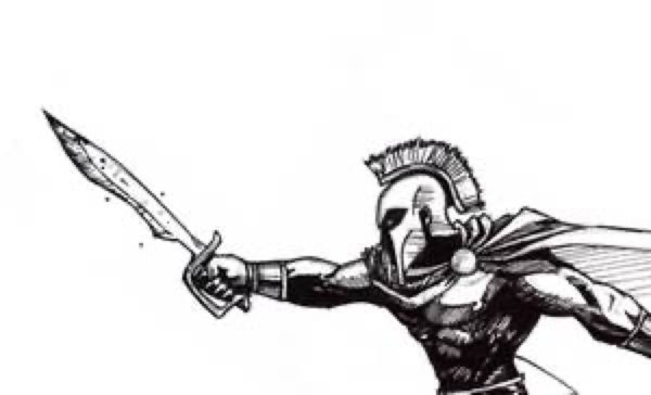 Спартанец карандашом