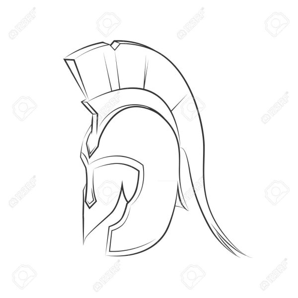 Спартанский воин раскраска