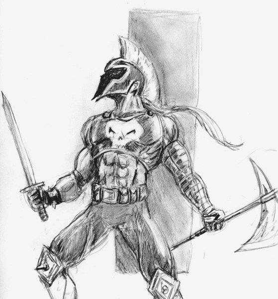 Воин рисунок