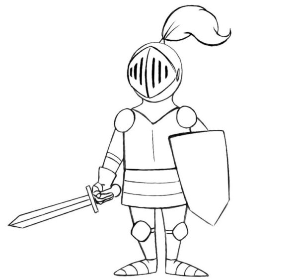 Рыцарь рисунок