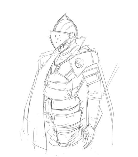 Рыцарь для срисовки