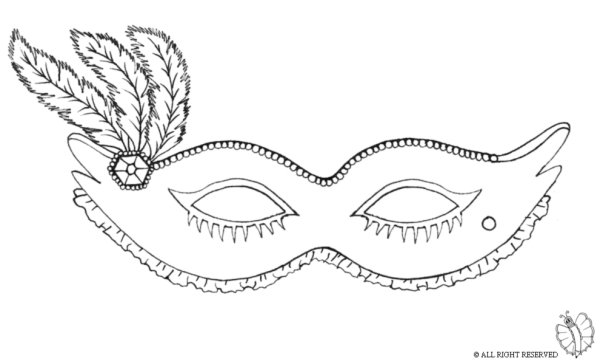 Карнавальная маска раскраска