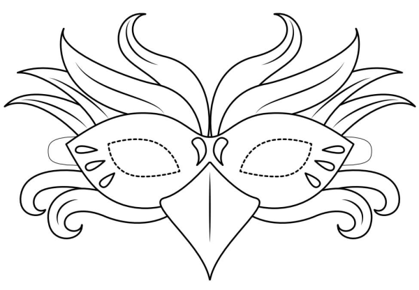 Макет новогодней маски