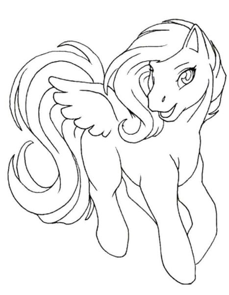 Рисунки для срисовки пони