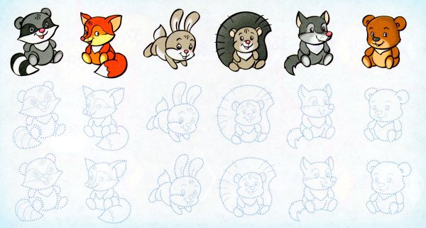 Графомоторика Лесные животные