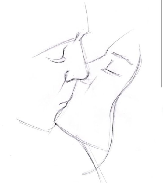 Красивая пара карандашом