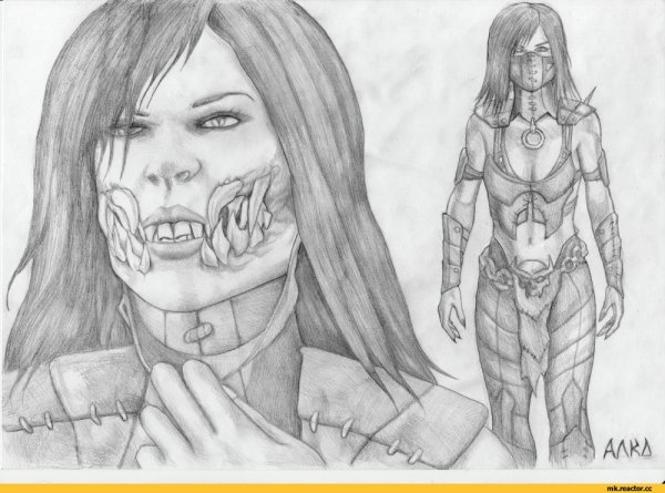 Милина Mortal Kombat рисунок