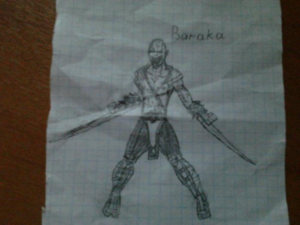 Мортал комбат Барака рисунок карандашом