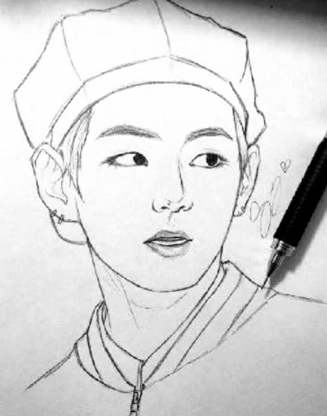 Кореец для срисовки Юнги