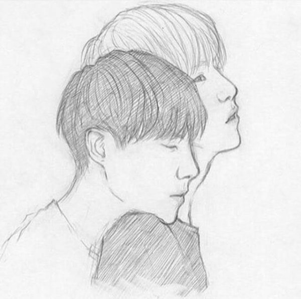 BTS карандашом Вигуки