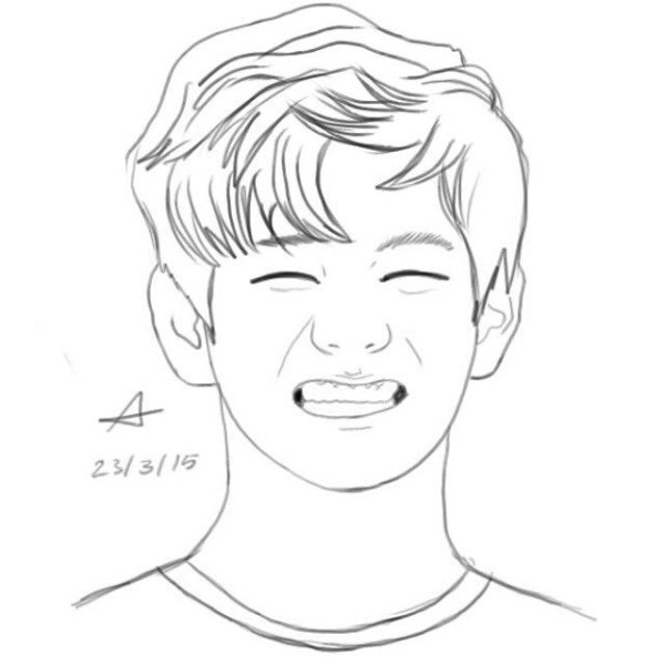 Раскраска тэхён из BTS