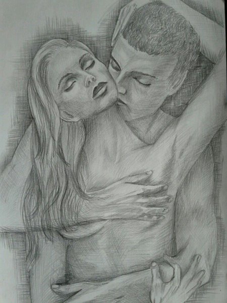 Карандашный набросок страсть