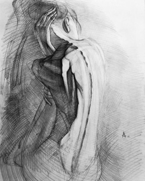 Рисунки карандашом в постели