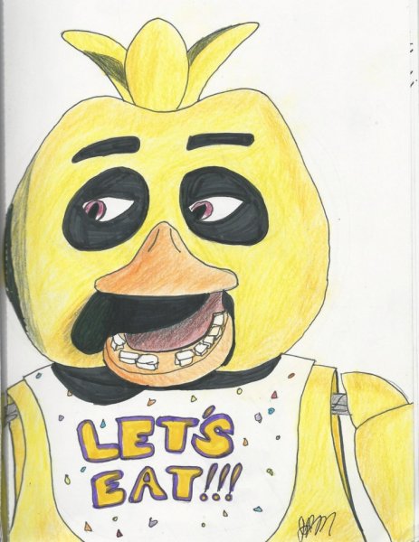 Чика ФНАФ 1 рисунок