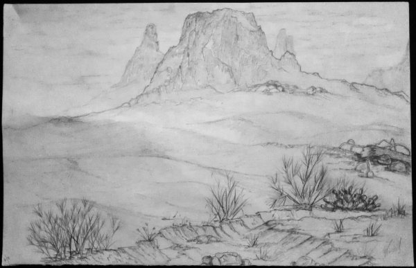 Пустыня карандашом