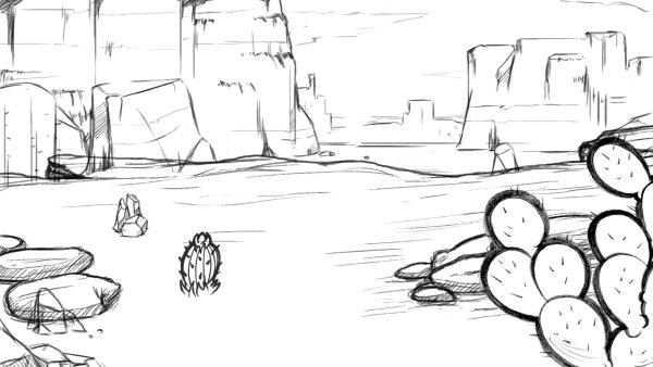 Пустыня эскиз